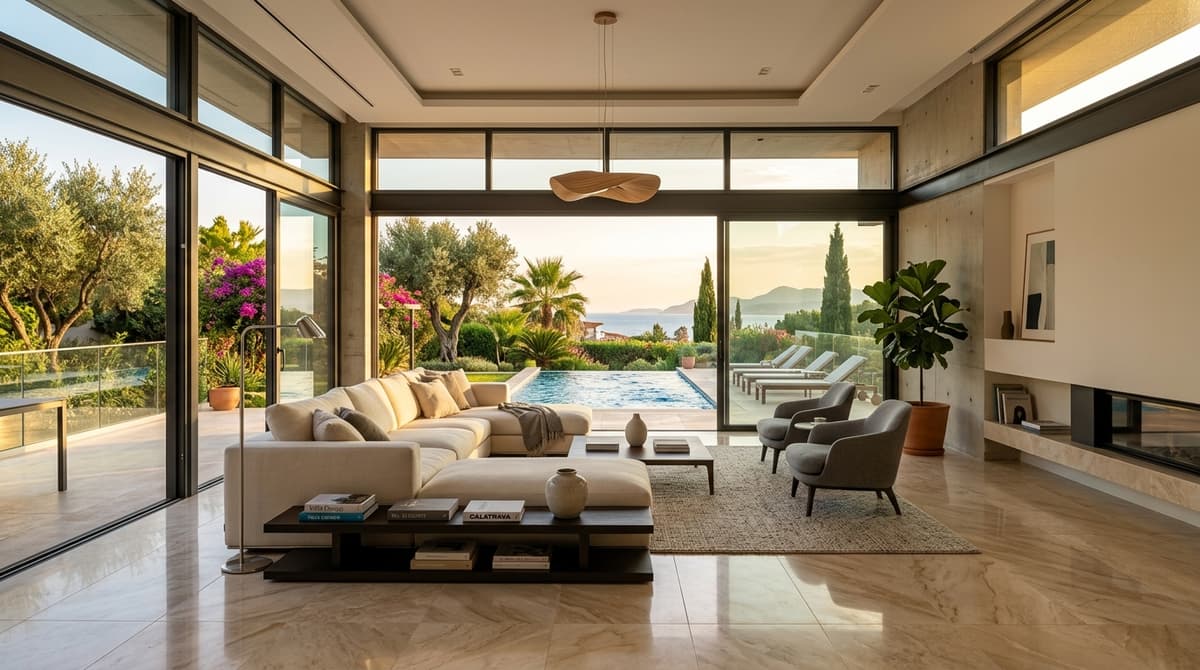 Warm Luxury Marble Flooring Trends 2026: The Golden Hour Aesthetic